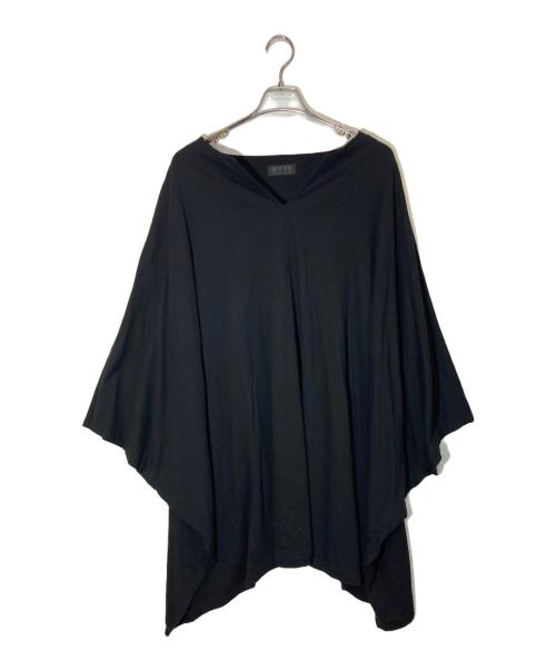 s'yte（サイト）s'yte (サイト) COTTON JERSEY SLIT NECK PONCHO PULLOVER ブラック サイズ:3の古着・服飾アイテム