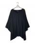 s'yte（サイト）の古着「COTTON JERSEY SLIT NECK PONCHO PULLOVER」｜ブラック