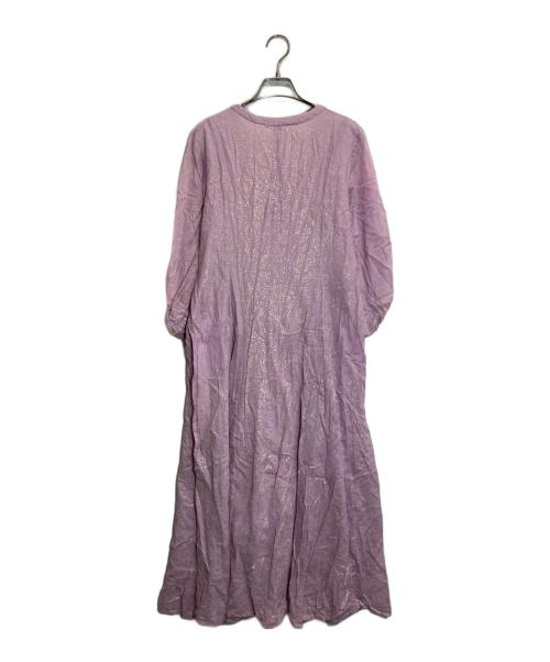 ne quittez pas（ヌキテパ）ne quittez pas (ヌキテパ) GOLD FLOWER PRINT PANEL DRESS ピンク サイズ:Ⅿの古着・服飾アイテム