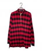POLO RALPH LAURENポロ・ラルフローレン）の古着「バッファローチェックプルオーバーシャツ」｜レッド×ブラック