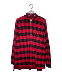 POLO RALPH LAUREN（ポロ・ラルフローレン）の古着「バッファローチェックプルオーバーシャツ」｜レッド×ブラック