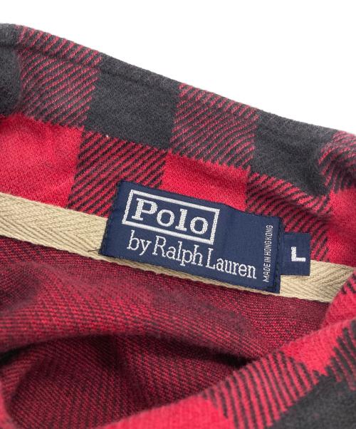 POLO RALPH LAUREN（ポロ・ラルフローレン）POLO RALPH LAUREN (ポロ・ラルフローレン) バッファローチェックプルオーバーシャツ レッド×ブラック サイズ:Lの古着・服飾アイテム