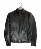 BEAUTY&YOUTHビューティーアンドユース）の古着「シープ シングルライダースジャケット」｜ブラック