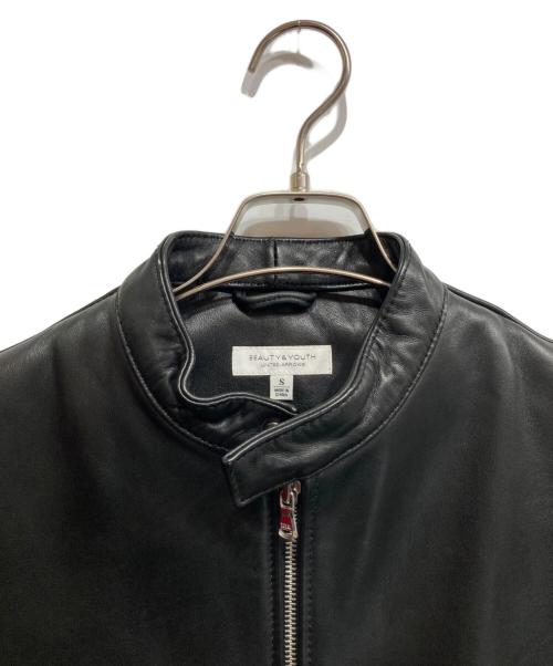 BEAUTY&YOUTH（ビューティーアンドユース）BEAUTY&YOUTH (ビューティーアンドユース) シープ シングルライダースジャケット ブラック サイズ:Sの古着・服飾アイテム