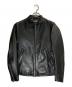 BEAUTY&YOUTH（ビューティーアンドユース）の古着「シープ シングルライダースジャケット」｜ブラック