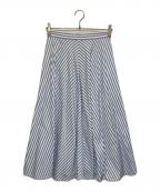 POLO RALPH LAURENポロ・ラルフローレン）の古着「ストライプフレアスカート」｜ブルー×ホワイト