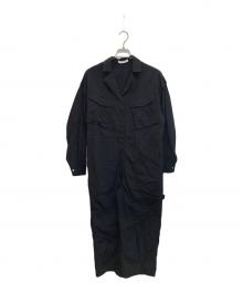 ETRE TOKYO（エトレトウキョウ）の古着「ベルテッドナイロンジャンプスーツ」｜ブラック