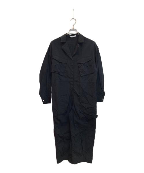 ETRE TOKYO（エトレトウキョウ）ETRE TOKYO (エトレトウキョウ) ベルテッドナイロンジャンプスーツ ブラック サイズ:Sの古着・服飾アイテム