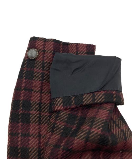 Burberry's（バーバリーズ）Burberry's (バーバリーズ) ウールシルクダブルジャケット レッド×ブラック サイズ:9の古着・服飾アイテム