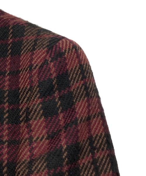 Burberry's（バーバリーズ）Burberry's (バーバリーズ) ウールシルクダブルジャケット レッド×ブラック サイズ:9の古着・服飾アイテム