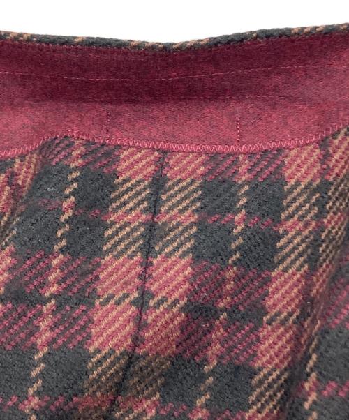 Burberry's（バーバリーズ）Burberry's (バーバリーズ) ウールシルクダブルジャケット レッド×ブラック サイズ:9の古着・服飾アイテム