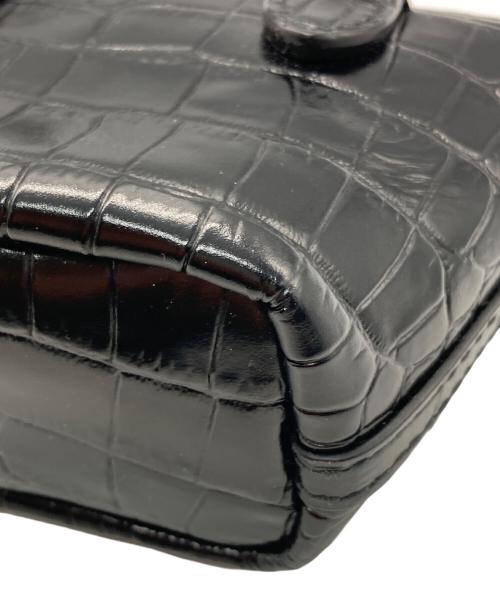 POLO RALPH LAUREN（ポロ・ラルフローレン）POLO RALPH LAUREN (ポロ・ラルフローレン) クロコエンボスド ミニバック ブラック サイズ:-の古着・服飾アイテム