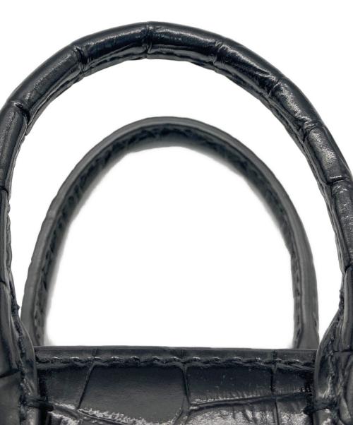 POLO RALPH LAUREN（ポロ・ラルフローレン）POLO RALPH LAUREN (ポロ・ラルフローレン) クロコエンボスド ミニバック ブラック サイズ:-の古着・服飾アイテム