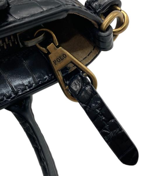 POLO RALPH LAUREN（ポロ・ラルフローレン）POLO RALPH LAUREN (ポロ・ラルフローレン) クロコエンボスド ミニバック ブラック サイズ:-の古着・服飾アイテム