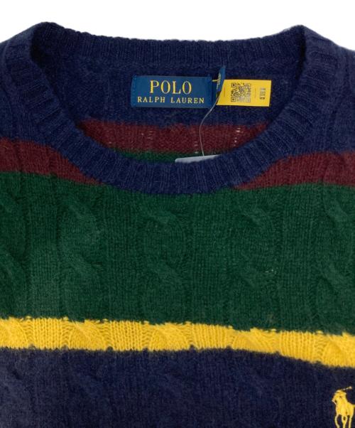 POLO RALPH LAUREN（ポロ・ラルフローレン）POLO RALPH LAUREN (ポロ・ラルフローレン) マルチボーダーケーブルニット マルチカラー サイズ:SIZE Sの古着・服飾アイテム