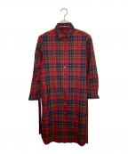 23区×Lochcarronニジュウサンク×ロキャロン）の古着「タータンチェックシャツワンピース」｜レッド
