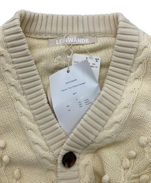 LEINWANDE（ラインヴァンド）LEINWANDE (ラインヴァンド) Popcorn Tree Knitted Cardigan アイボリー サイズ:Freeの古着・服飾アイテム