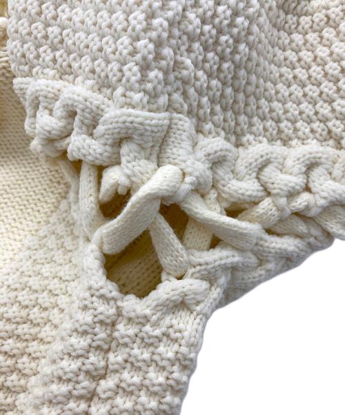 LEINWANDE（ラインヴァンド）LEINWANDE (ラインヴァンド) Popcorn Tree Knitted Cardigan アイボリー サイズ:Freeの古着・服飾アイテム