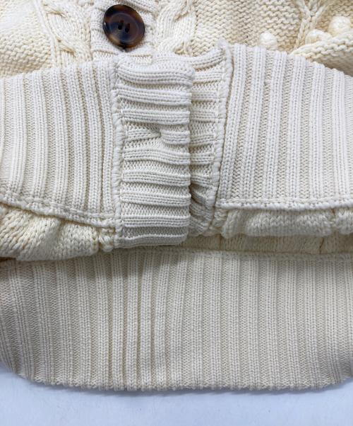 LEINWANDE（ラインヴァンド）LEINWANDE (ラインヴァンド) Popcorn Tree Knitted Cardigan アイボリー サイズ:Freeの古着・服飾アイテム