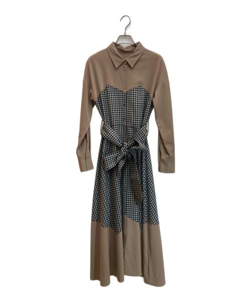 Diagram GRACE CONTINENTAL（ダイアグラム グレースコンチネンタル）Diagram GRACE CONTINENTAL (ダイアグラム グレースコンチネンタル) ワンピース ベージュ サイズ:36の古着・服飾アイテム