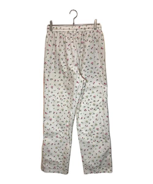 little sunny bite（リトルサニーバイト）Little sunny bite (リトルサニーバイト) フローラルナイロンパンツ ホワイト サイズ:Mの古着・服飾アイテム