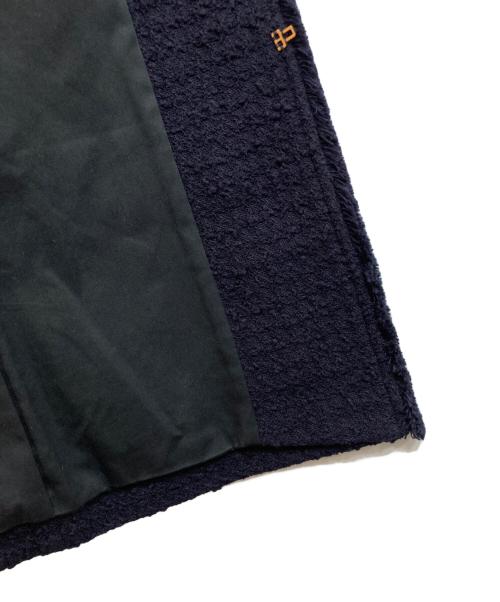 23区（ニジュウサンク）23区 (ニジュウサンク) スラブファンシーツイード ジャケット ネイビー サイズ:38の古着・服飾アイテム