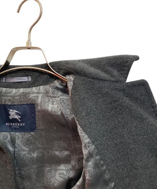 BURBERRY LONDON（バーバリーロンドン）BURBERRY LONDON (バーバリーロンドン) カシミヤウールロングコート グレー サイズ:7の古着・服飾アイテム