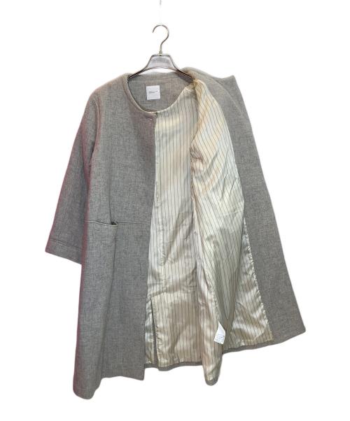 kurashi&trips publishing（クラシアンドトリップス パブリッシング）KURASHI&Trips PUBLISHING (クラシアンドトリップス パブリッシング) ノーカラーウールコート グレー サイズ:下記参照の古着・服飾アイテム