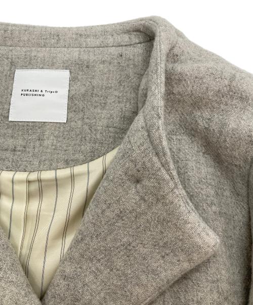 kurashi&trips publishing（クラシアンドトリップス パブリッシング）KURASHI&Trips PUBLISHING (クラシアンドトリップス パブリッシング) ノーカラーウールコート グレー サイズ:下記参照の古着・服飾アイテム