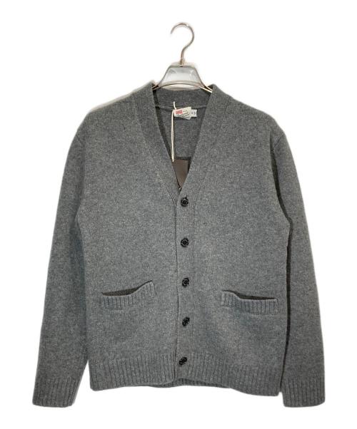 Traditional Weatherwear（トラディショナルウェザーウェア）Traditional Weatherwear (トラディショナルウェザーウェア) ミドルゲージ Vネックカーディガン グレー サイズ:XSの古着・服飾アイテム