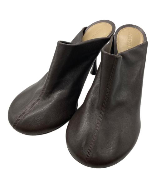 BOTTEGA VENETA（ボッテガベネタ）BOTTEGA VENETA (ボッテガベネタ) ラウンドトゥミュール ブラウン サイズ:37 1/2の古着・服飾アイテム