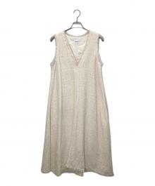 Diagram（ダイアグラム）の古着「ツイードフレアワンピース」｜アイボリー