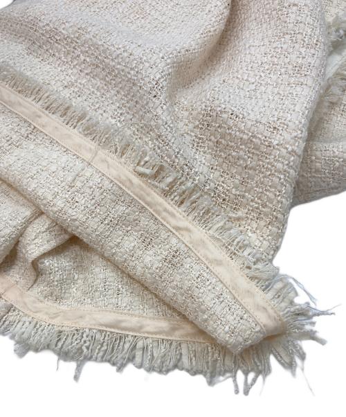 Diagram（ダイアグラム）Diagram (ダイアグラム) ツイードフレアワンピース アイボリー サイズ:38の古着・服飾アイテム