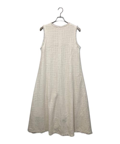 Diagram（ダイアグラム）Diagram (ダイアグラム) ツイードフレアワンピース アイボリー サイズ:38の古着・服飾アイテム