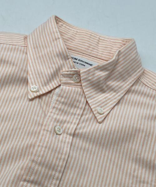 Thom Browne（トムブラウン）Thom Browne (トムブラウン) ストライプオックスフォードシャツ オレンジ サイズ:1の古着・服飾アイテム