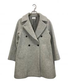 green label relaxing（グリーンレーベルリラクシング）の古着「ダブルテーラードコート」｜グレー