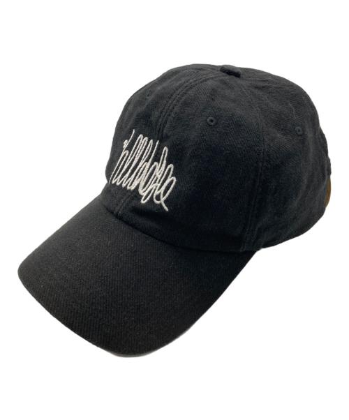 THE H.W.DOG&CO.（エイチダブリュードッグアンドコー）THE H.W.DOG&CO. (エイチダブリュードッグアンドコー) SIGN LOGO LOW CAP ブラックの古着・服飾アイテム
