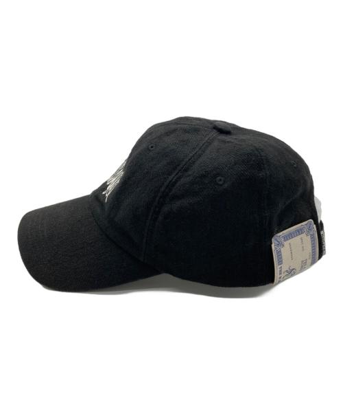 THE H.W.DOG&CO.（エイチダブリュードッグアンドコー）THE H.W.DOG&CO. (エイチダブリュードッグアンドコー) SIGN LOGO LOW CAP ブラックの古着・服飾アイテム