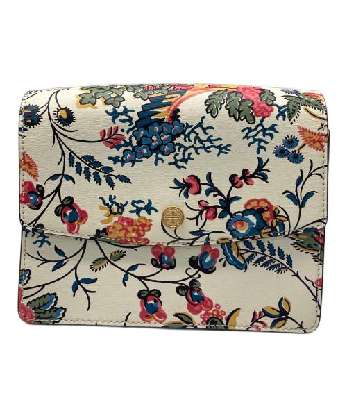 TORY BURCH（トリーバーチ）TORY BURCH (トリーバーチ) フラワープリントショルダーバッグ ホワイトの古着・服飾アイテム