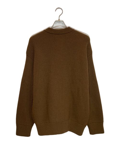stein（シュタイン）stein (シュタイン) OVERSIZED DRIVERS KNIT ZIP JACKET ブラウン サイズ:Sの古着・服飾アイテム