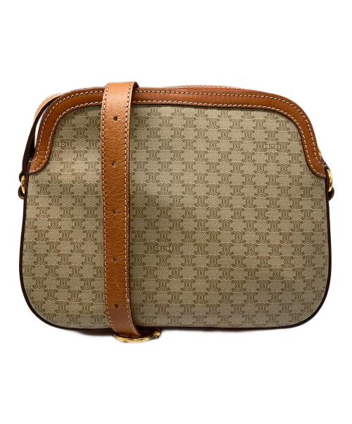 CELINE（セリーヌ）CELINE (セリーヌ) マカダムショルダーバッグ ブラウンの古着・服飾アイテム