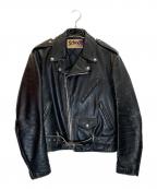 Schottショット）の古着「ダブルライダースレザージャケット」｜ブラック