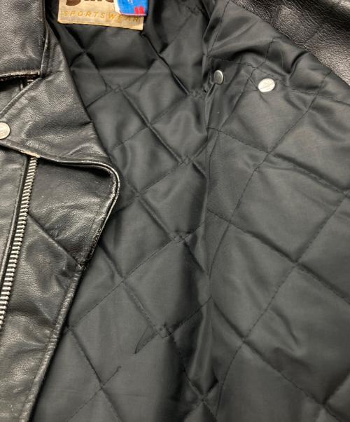 Schott（ショット）Schott (ショット) ダブルライダースレザージャケット ブラック サイズ:40の古着・服飾アイテム