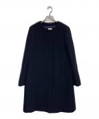 NOLLEY'Sノーリーズ）の古着「メリンプダブルビーバーノーカラーコート」｜ネイビー