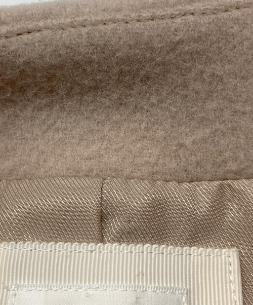 NOLLEY'S（ノーリーズ）NOLLEY'S (ノーリーズ) メリンプダブルビーバーノーカラーコート ベージュ サイズ:36の古着・服飾アイテム