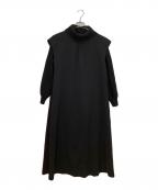 BLUE LABEL CRESTBRIDGEブルーレーベルクレストブリッジ）の古着「ソフトコンフォートニット セットアップカットソーワンピース」｜ブラック