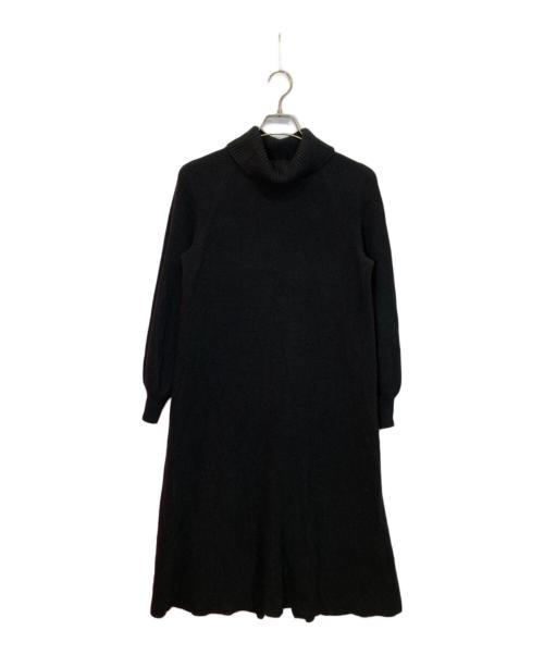 BLUE LABEL CRESTBRIDGE（ブルーレーベルクレストブリッジ）BLUE LABEL CRESTBRIDGE (ブルーレーベルクレストブリッジ) ソフトコンフォートニット セットアップカットソーワンピース ブラック サイズ:38の古着・服飾アイテム