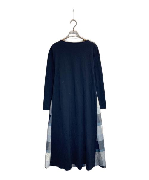 BLUE LABEL CRESTBRIDGE（ブルーレーベルクレストブリッジ）BLUE LABEL CRESTBRIDGE (ブルーレーベルクレストブリッジ) ストレッチポンチワンピース ネイビー サイズ:38の古着・服飾アイテム