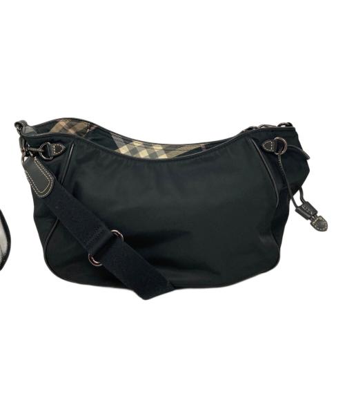 BURBERRY BLUE LABEL（バーバリーロンドンブルーレーベル）BURBERRY BLUE LABEL (バーバリーロンドンブルーレーベル) ナイロンショルダーバッグ ブラックの古着・服飾アイテム