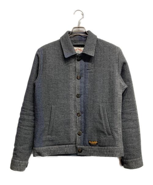 CALEE（キャリー）CALEE (キャリー) Wool Dobby work jacket グレー サイズ:Mの古着・服飾アイテム